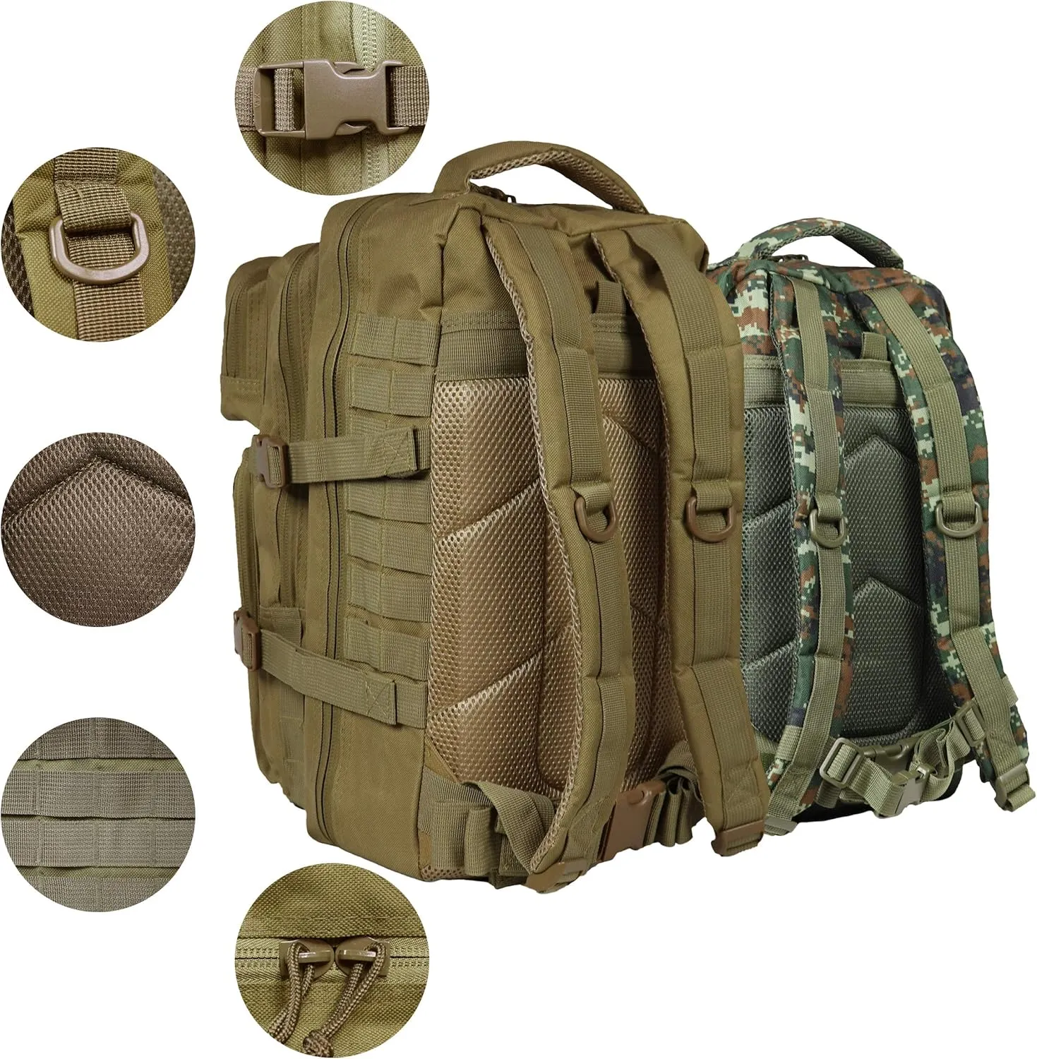 Osage River Fishing Backpack Tackle and Rod Storage - Khaki