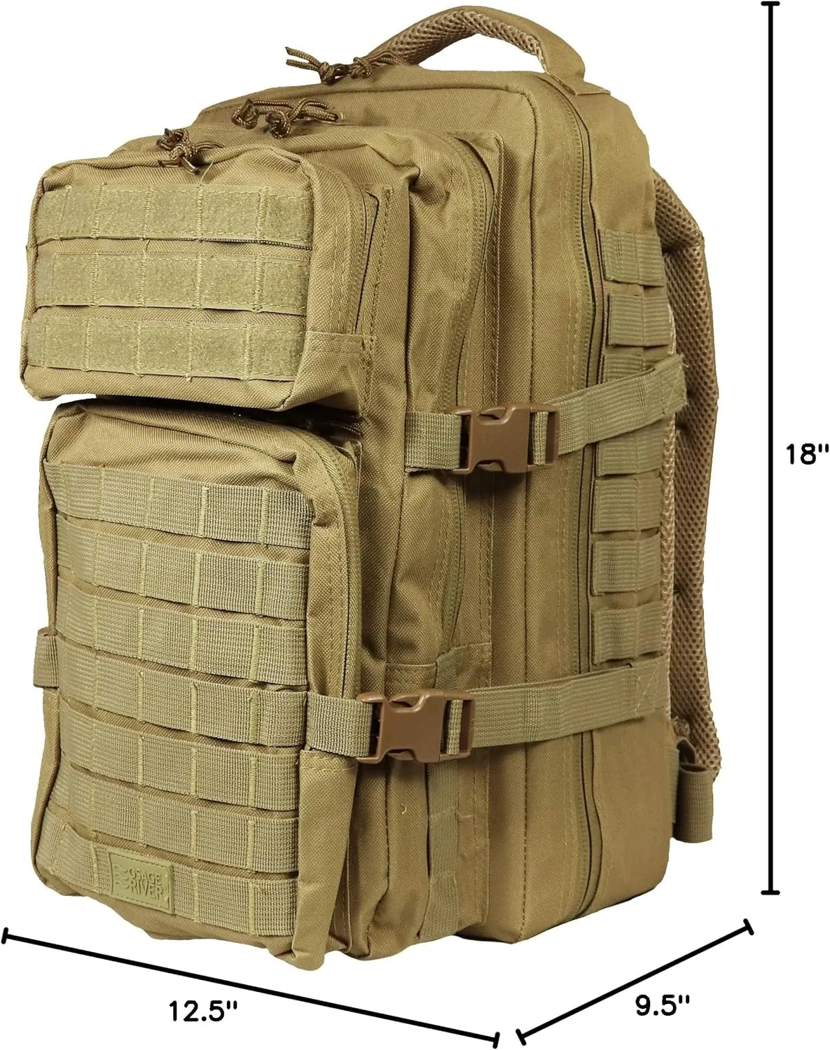 Osage River Fishing Backpack Tackle and Rod Storage - Khaki