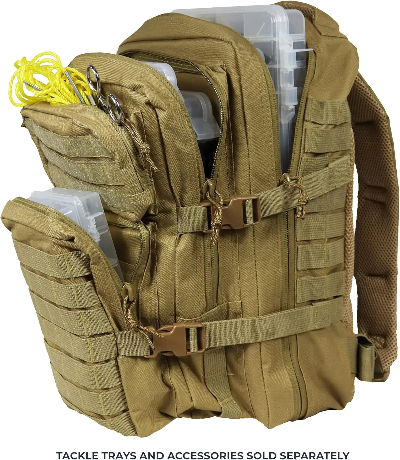 Osage River Fishing Backpack Tackle and Rod Storage - Khaki