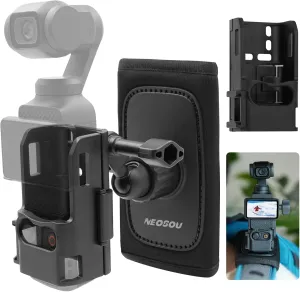 Osmo Pocket Backpack Strap Mount with Pocket 3 Expansion Adapter, 360 Rotation/Quick Release Bag Belt Shoulder Waist Holder Attachment for DJI Osmo Pocket 3 Mounts Accessories