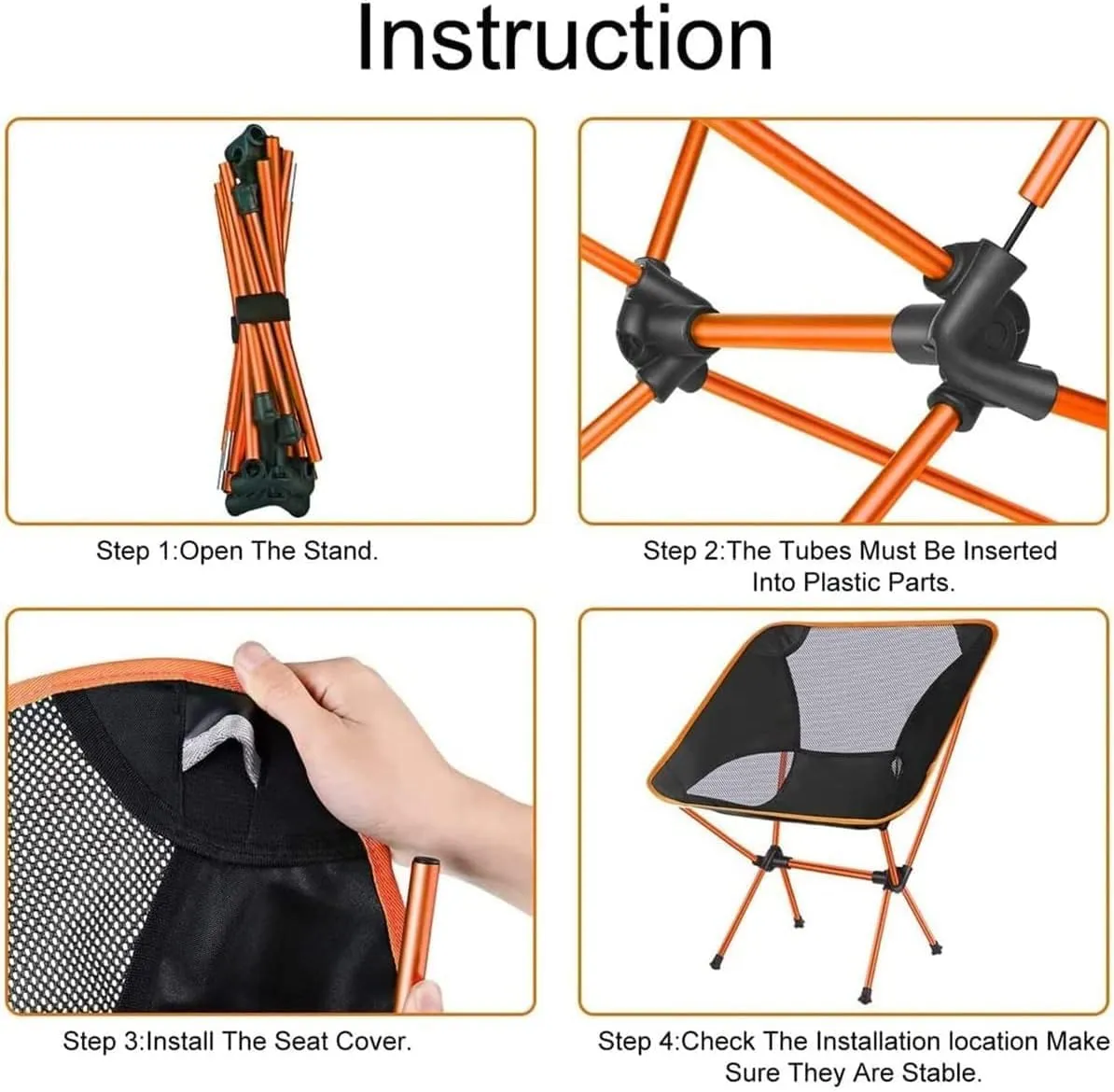 Outdoor Camping Chair Ultralight Camping Chair with Handbag Outdoor Portable Folding Chair for Picnic Beach Travel Hiking Fishing Chairs Portable Folding Lawn Chairs