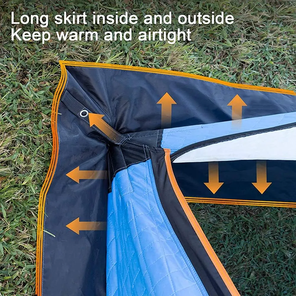 Outdoor Camping Tent Heavy-Duty Ice Fishing Shelter Water-Repellent and Wind-Resistant Portable Insulated Ice Fishing Tent, Easy Set Up
