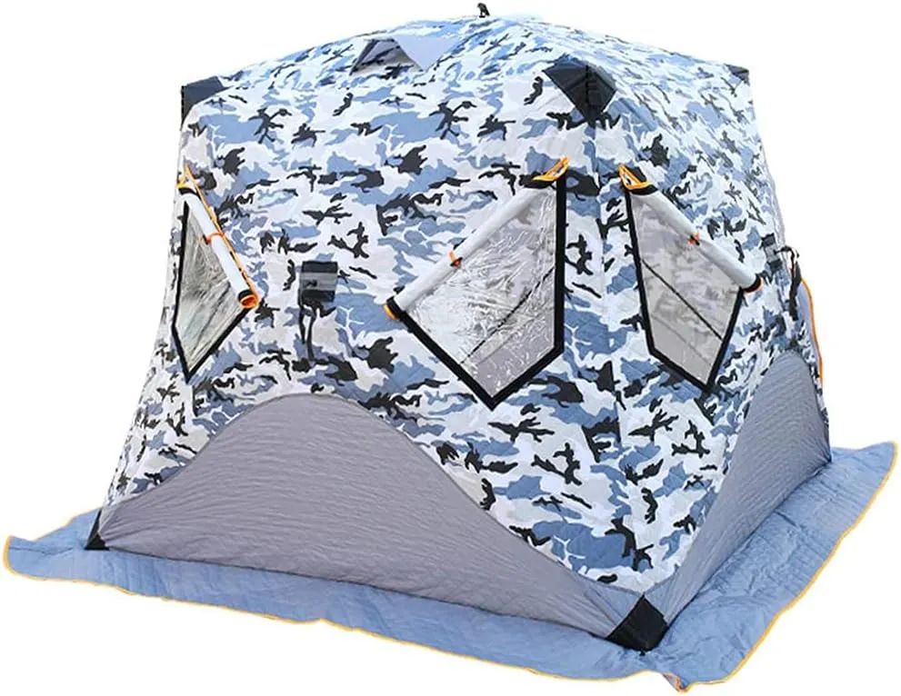 Outdoor Camping Tent Heavy-Duty Ice Fishing Shelter Water-Repellent and Wind-Resistant Portable Insulated Ice Fishing Tent, Easy Set Up