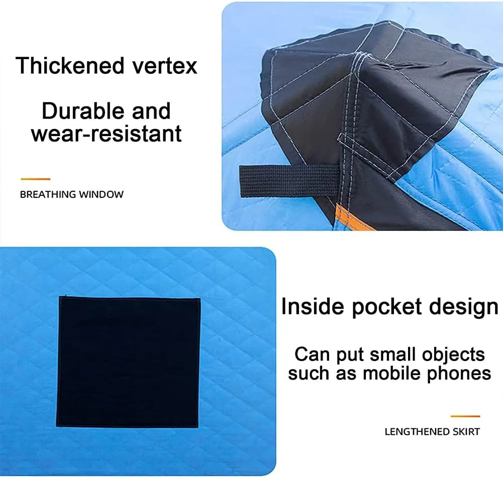 Outdoor Camping Tent Heavy-Duty Ice Fishing Shelter Water-Repellent and Wind-Resistant Portable Insulated Ice Fishing Tent, Easy Set Up