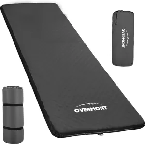 Overmont Self Inflating Sleeping Pad for Camping - 3” Ultra Thick Memory Foam Camping Pad - Inflatable Camping Mattress Pad 4 Season Camp Sleeping Mat for Car Truck Travel Tent