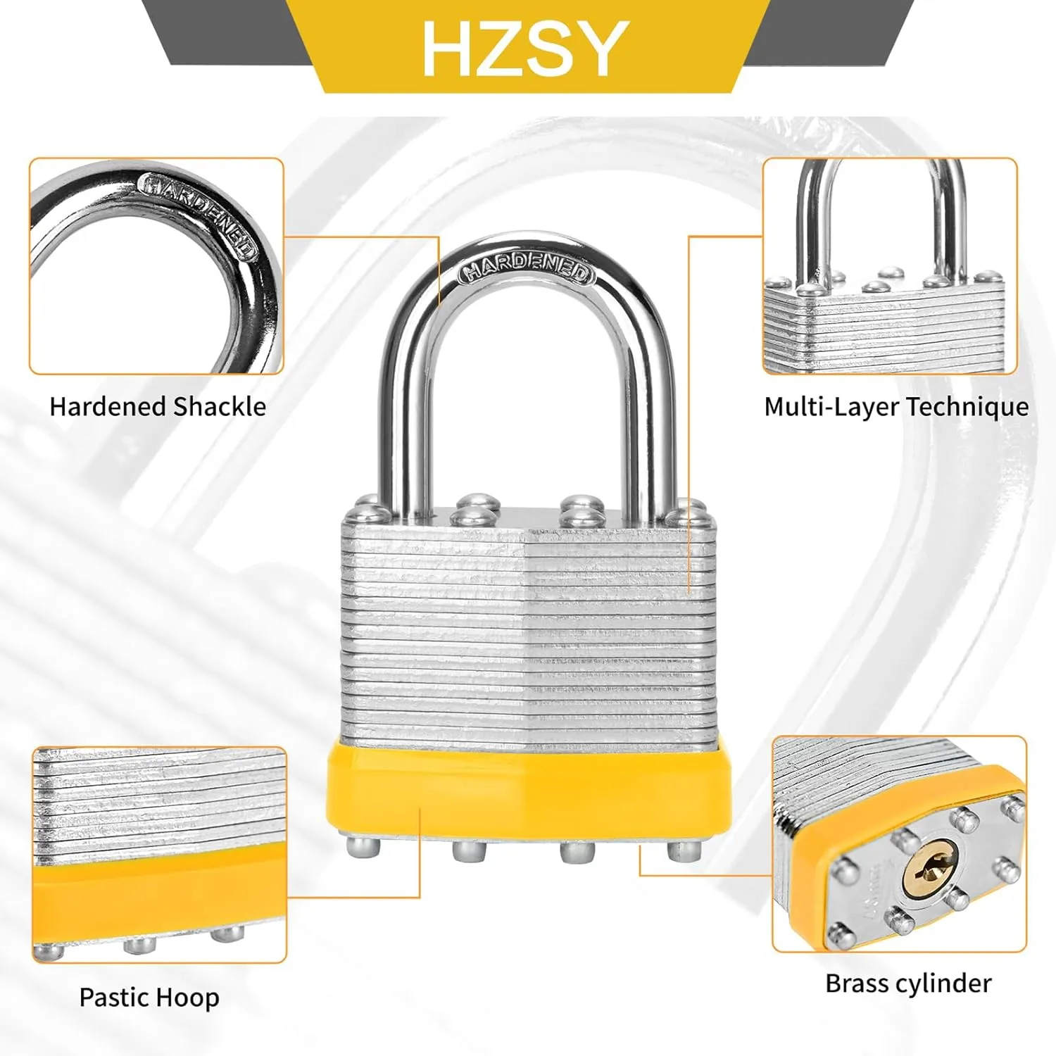 Padlocks Keyed Alike, Pack of 24, Laminated Steel Keyed Lock (1-9/16", 40mm), Padlocks with Same Key, Normal Shackle, for Toolbox, Locker & StorageUnit or More