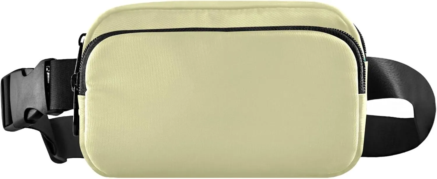 Pale Goldenrod Fanny Belt Bag Waist Packs Crossbody Bags Bum Bag for Running Hiking Travel Workout Adjustable Strap for Women Men