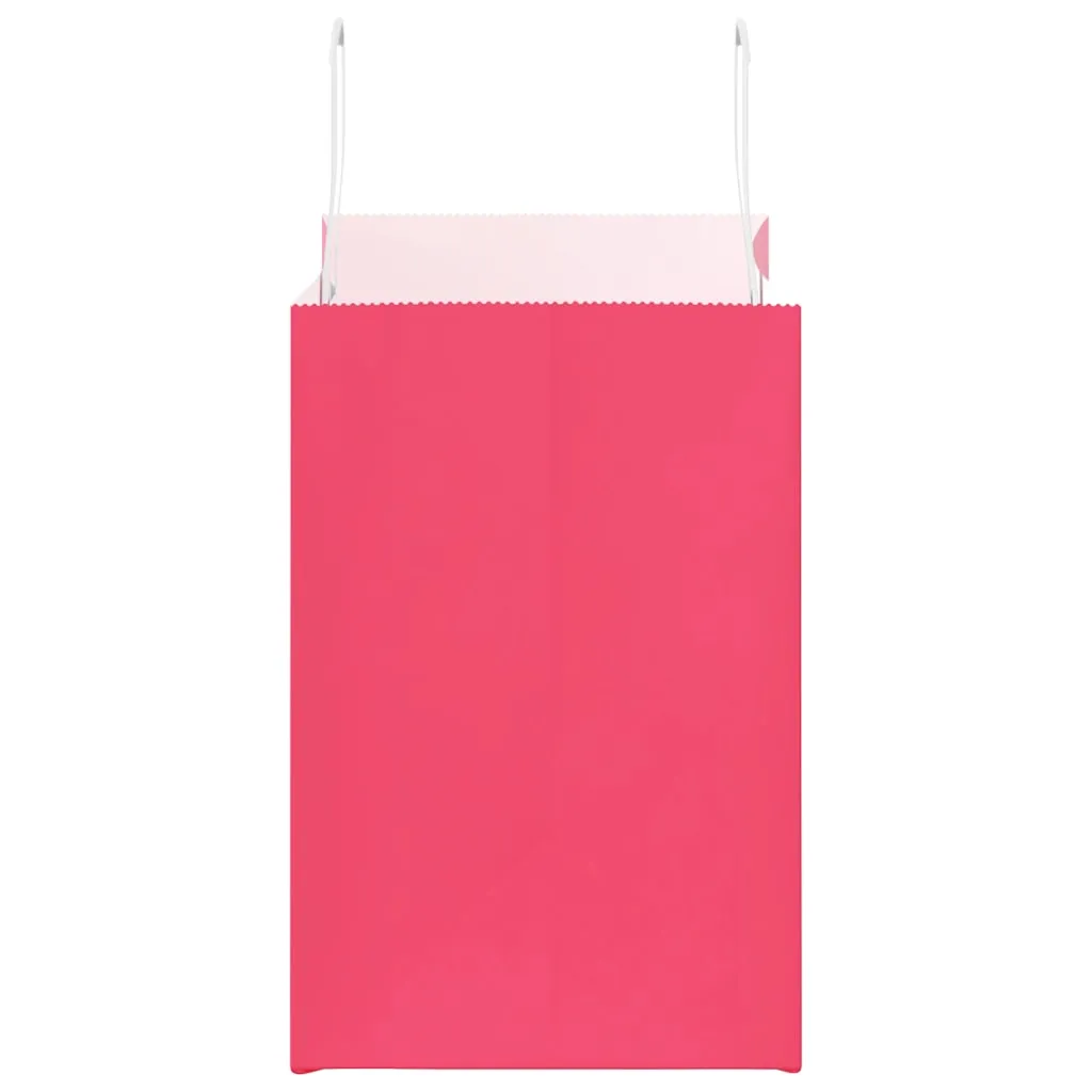 Paper Bags 50 pcs with Handles Pink 26x17x25 cm