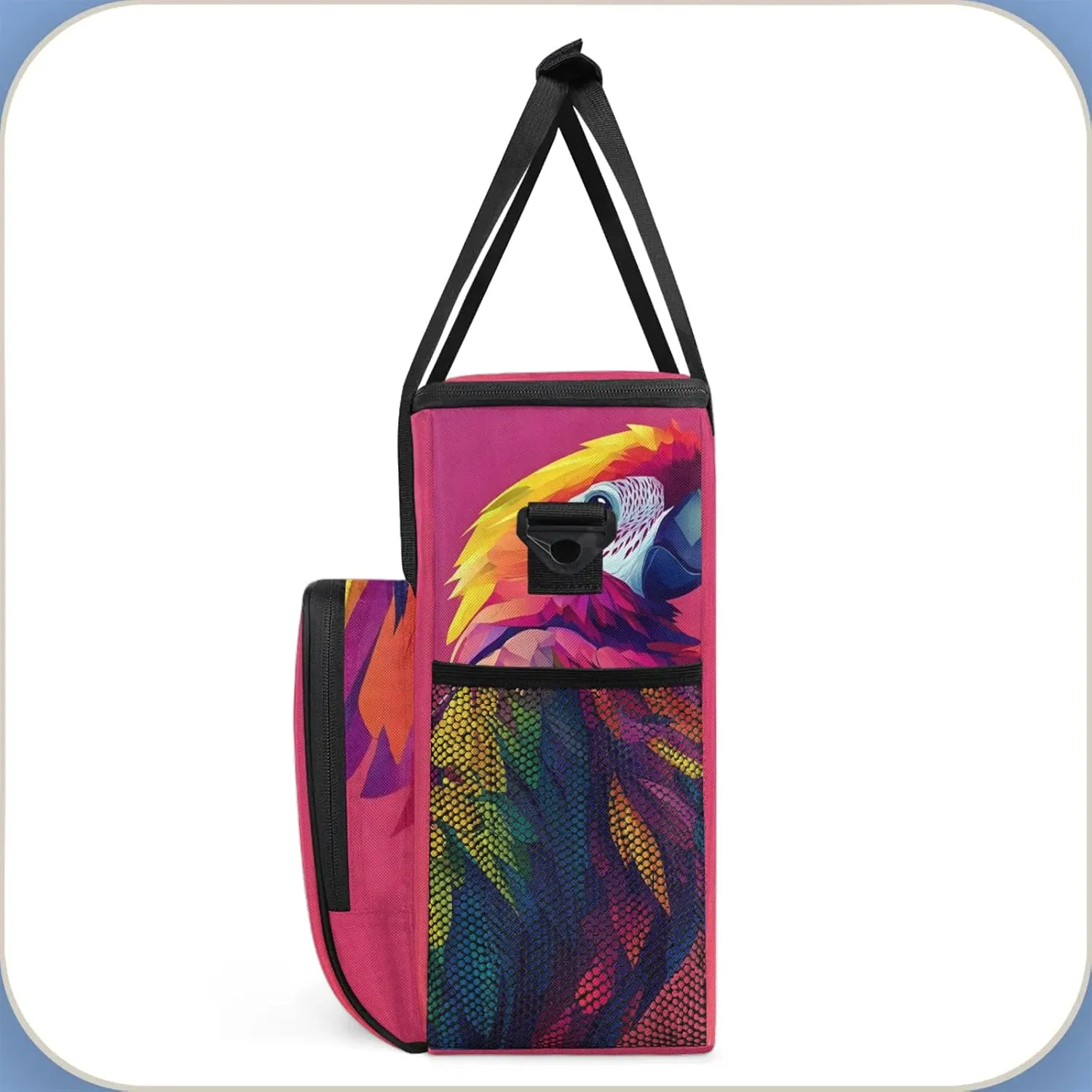 Parrot Coffee Maker Travel Bag, Bird Insulated Grocery Bag Travel Picnic Leakproof Cooler Bags With Shoulder Strap