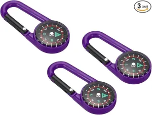 PATIKIL Compass, Buckle Compass Keychain Waterproof Survival Pocket Compass for Hiking Outdoor