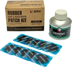 PAX 30Pcs 32mm Dia Round Universal Tube and Tire Patch Kit Heavy Duty, with 1Pc 60ml Green Cement Glue for Bike, Motorcycle, Car, Truck, Radial and Bias Tires, Automobile, BMX, ATVs, Inflatable Rubber