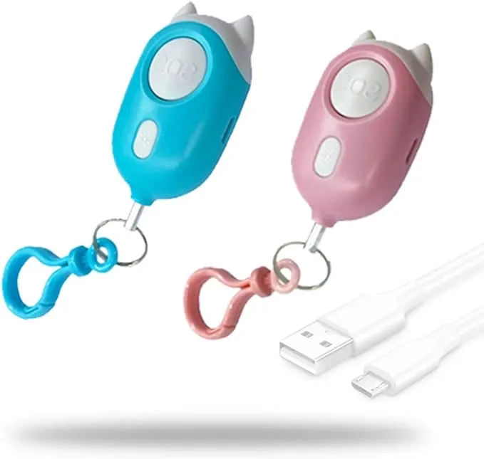 Personal Safety Alarm for Woman,Rechargeable Self Protection Alarm&Keychian 130dB with Double Emergency LED Flashlight for Woman,Men,Kids,Elderly(No Charging Cable)