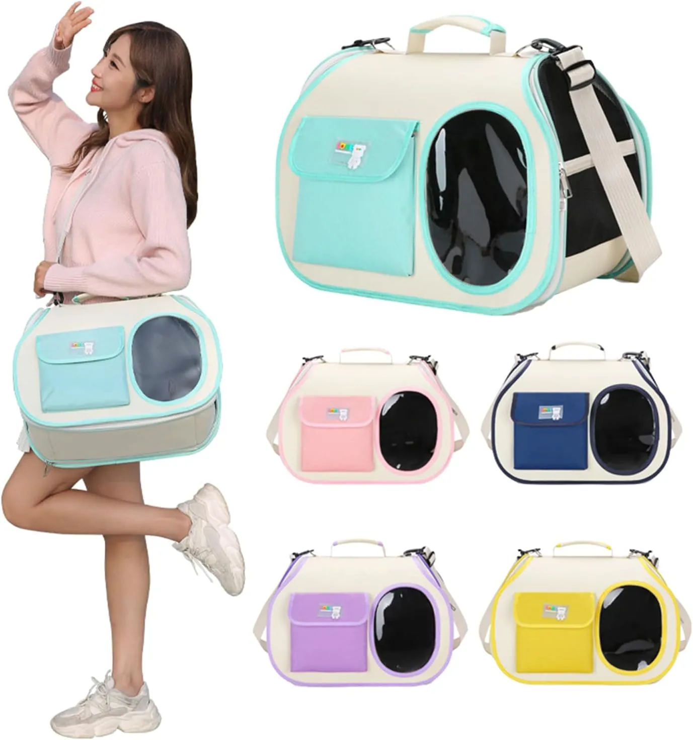 Pet Carrier Backpacks Bag for Cats Dog Small Pet Cage Camping Crossbody Bag Travel Bags