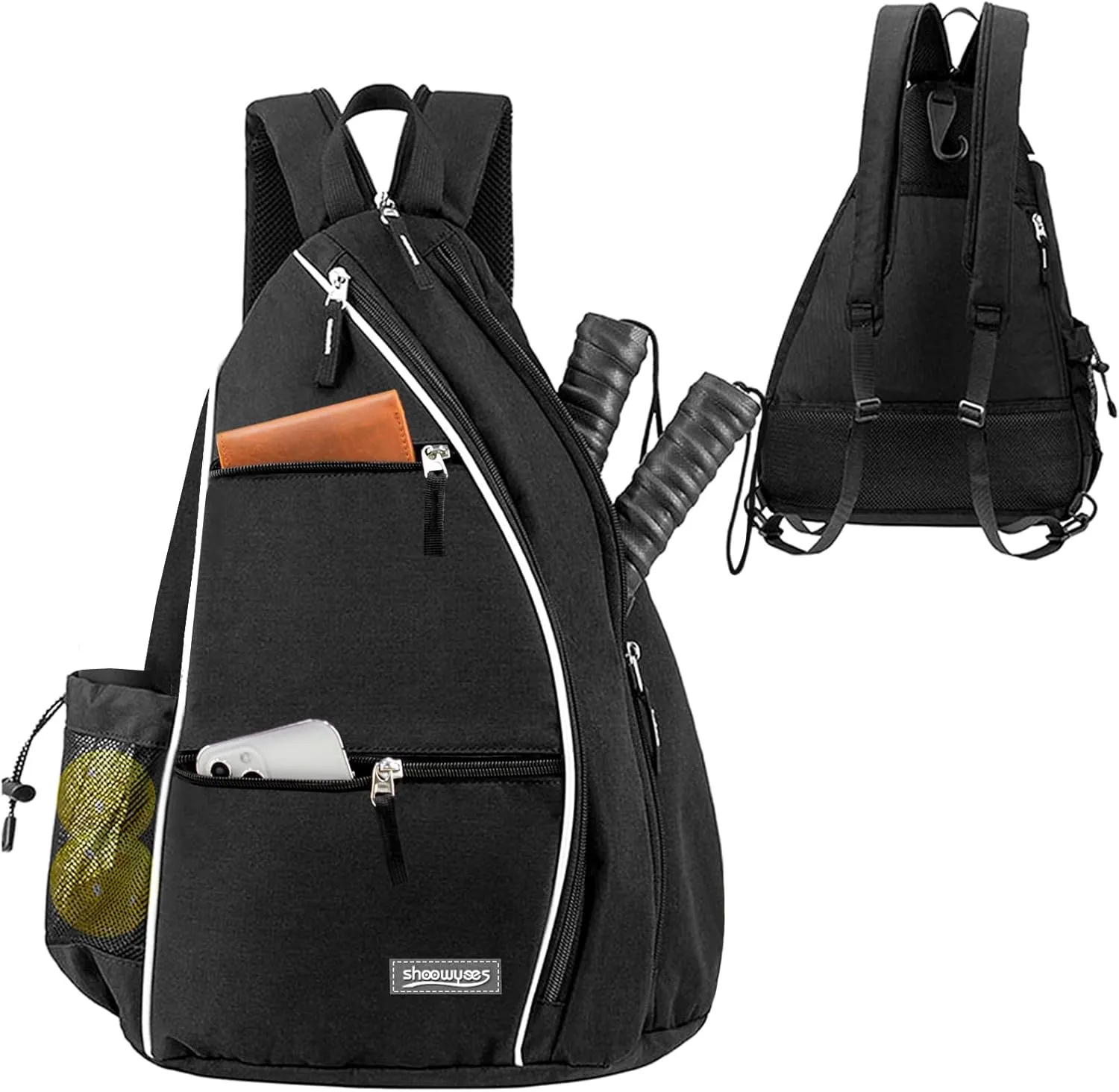 Pickleball Tennis Bag Backpack for Men Women - Sports Crossbody Franklin Pickle Ball Tennis Travel Sling Bag