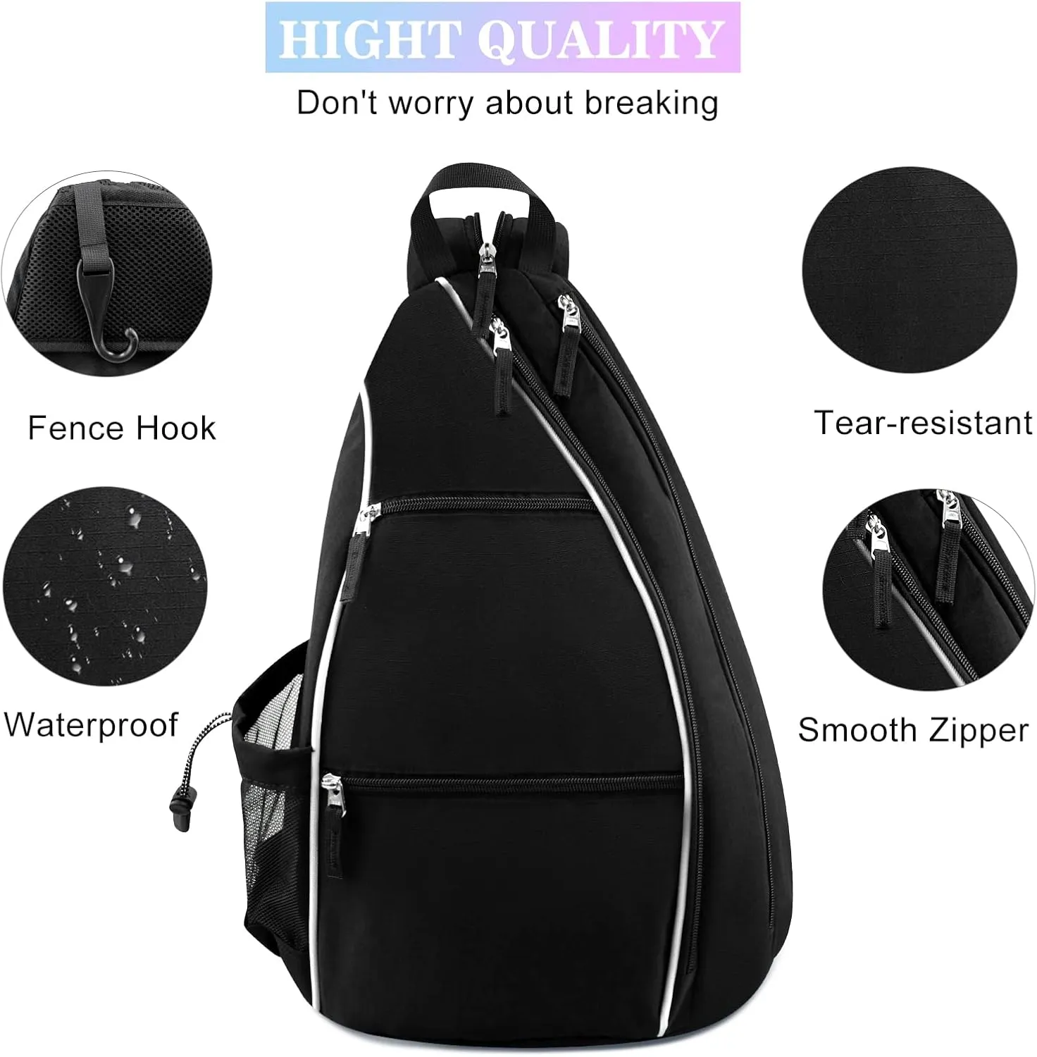 Pickleball Tennis Bag Backpack for Men Women - Sports Crossbody Franklin Pickle Ball Tennis Travel Sling Bag