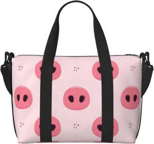 Pig Noses Travel Bag for Women Men Weekender Bags Carry on Overnight Bag Tote Bag Yoga Gym Bag for Gym, Work, Travel, Weekend, Personal Items