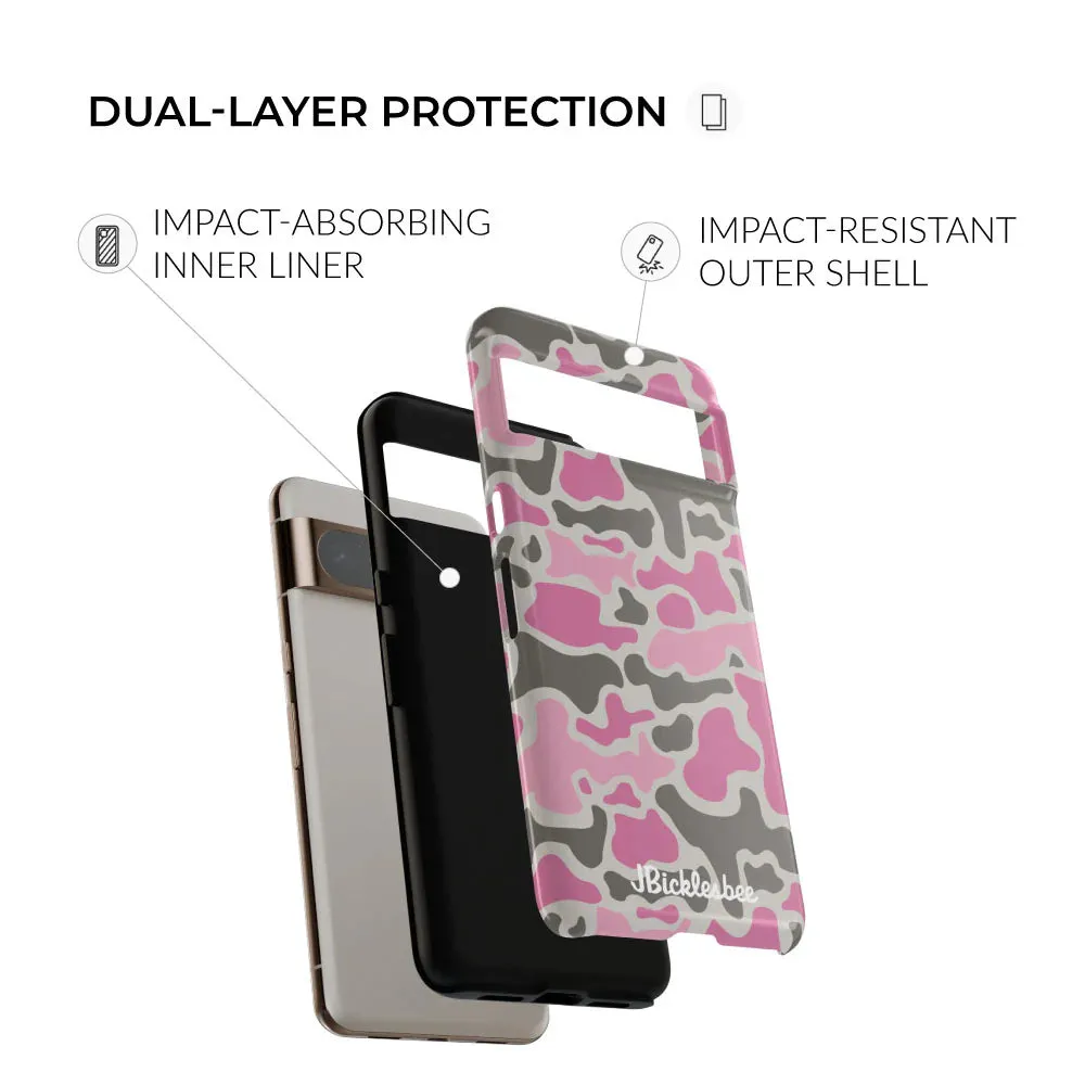 Pink Retro Duck Camo Pixel Tough Case