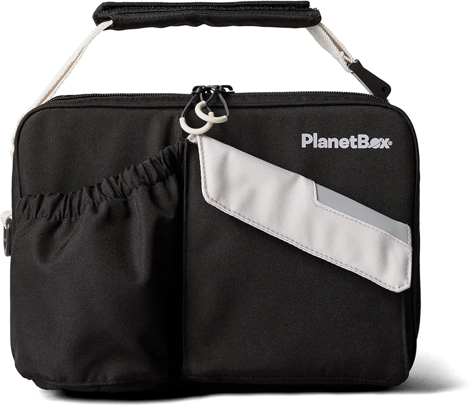 PlanetBox Insulated Lunch Bag Easy to clean and Durable Carry Bag with Pockets for Snacks and Drinks, and adjustable straps Black Currant