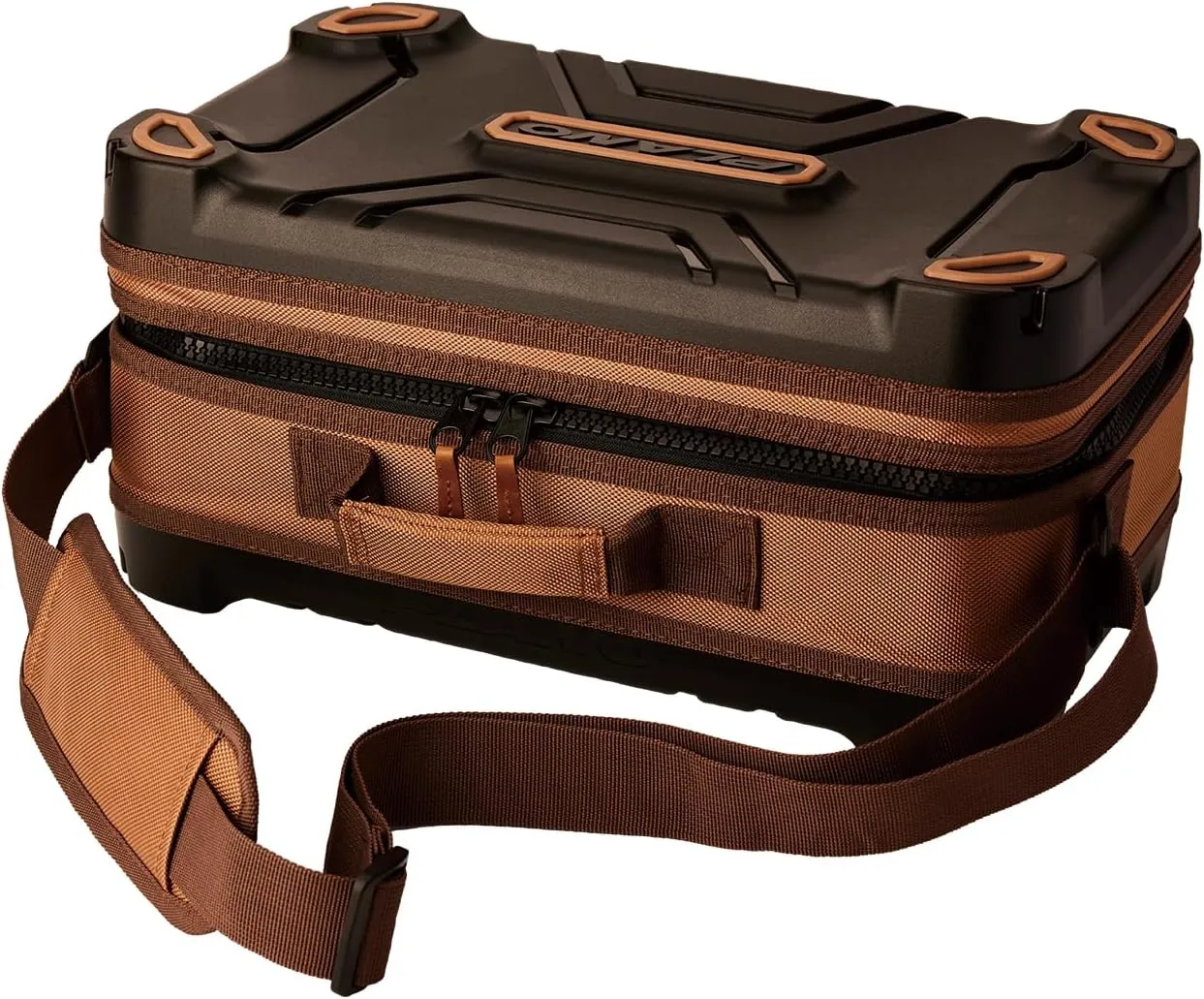 Plano Guide Series Tackle Bag | Premium Tackle Storage with No Slip Base and Included stows, Khaki with Brown and Black Trim