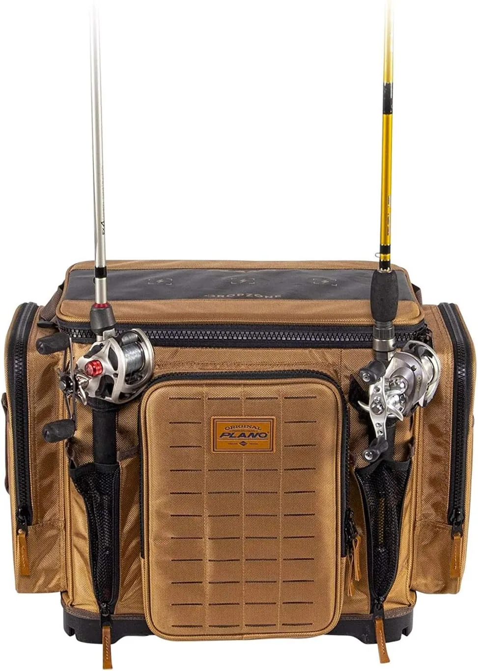Plano Guide Series Tackle Bag | Premium Tackle Storage with No Slip Base and Included stows, Khaki with Brown and Black Trim