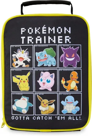 Pokemon Insulated Lunch Bag for Kids – Ideal for School, Travel, and Days Out (Black)