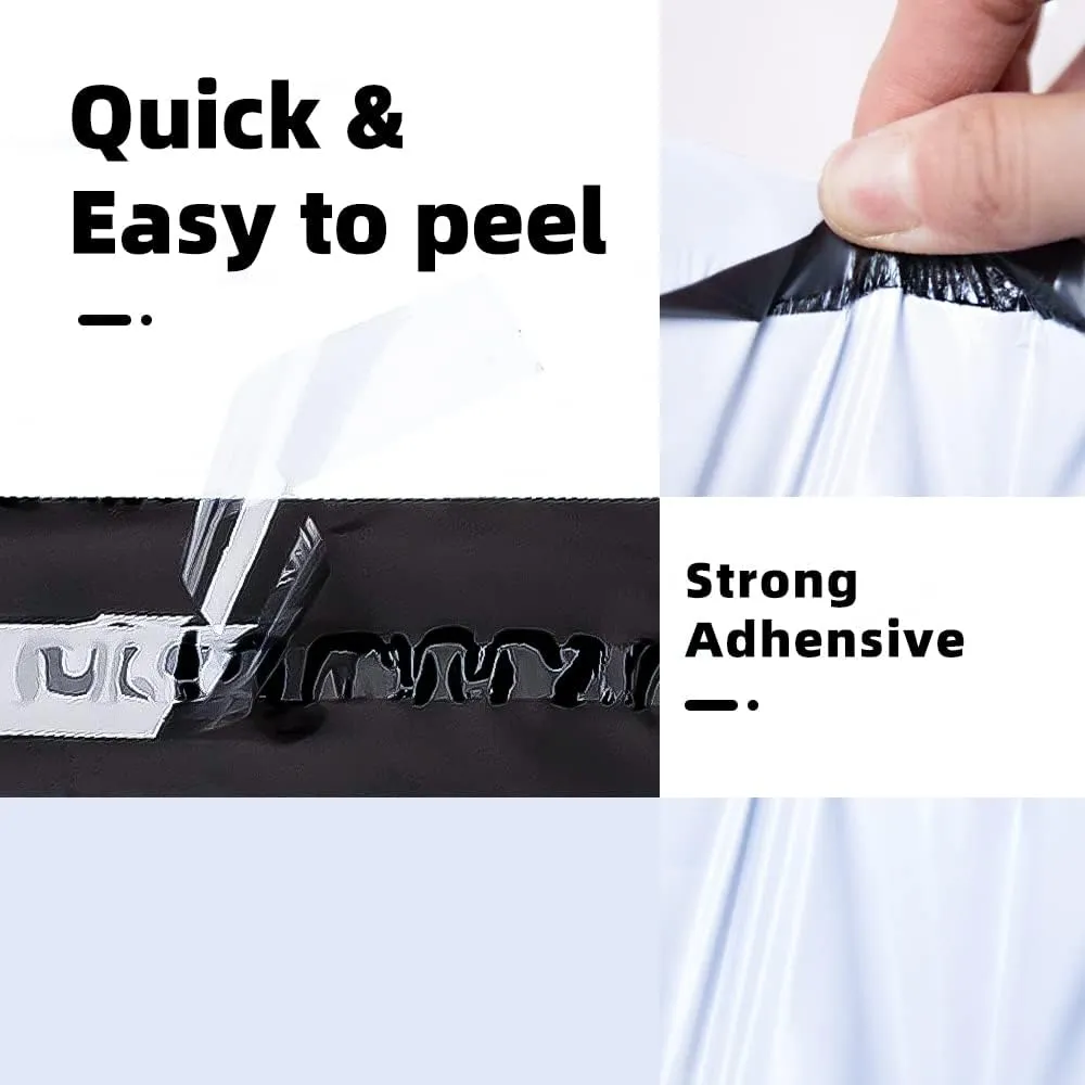 POLYSELLS Poly Mailers Shipping Envelopes, Strong Adhesive Sealing, Waterproof, and Tear-resistant Postal Mailing Bags for Clothing, Books, and Accessories (White, 10x13 Inch, 200 pcs)