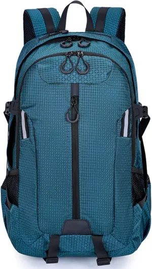 PORRASSO 40L Hiking Backpack Trekking Rucksack Waterproof Daypack Durable Backpack for Women Men Travel Climbing Outdoor Sports Blue