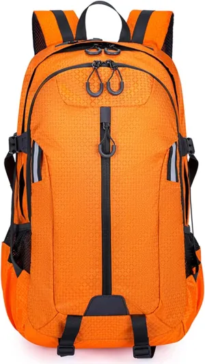 PORRASSO 40L Hiking Backpack Trekking Rucksack Waterproof Daypack Durable Backpack for Women Men Travel Climbing Outdoor Sports Orange