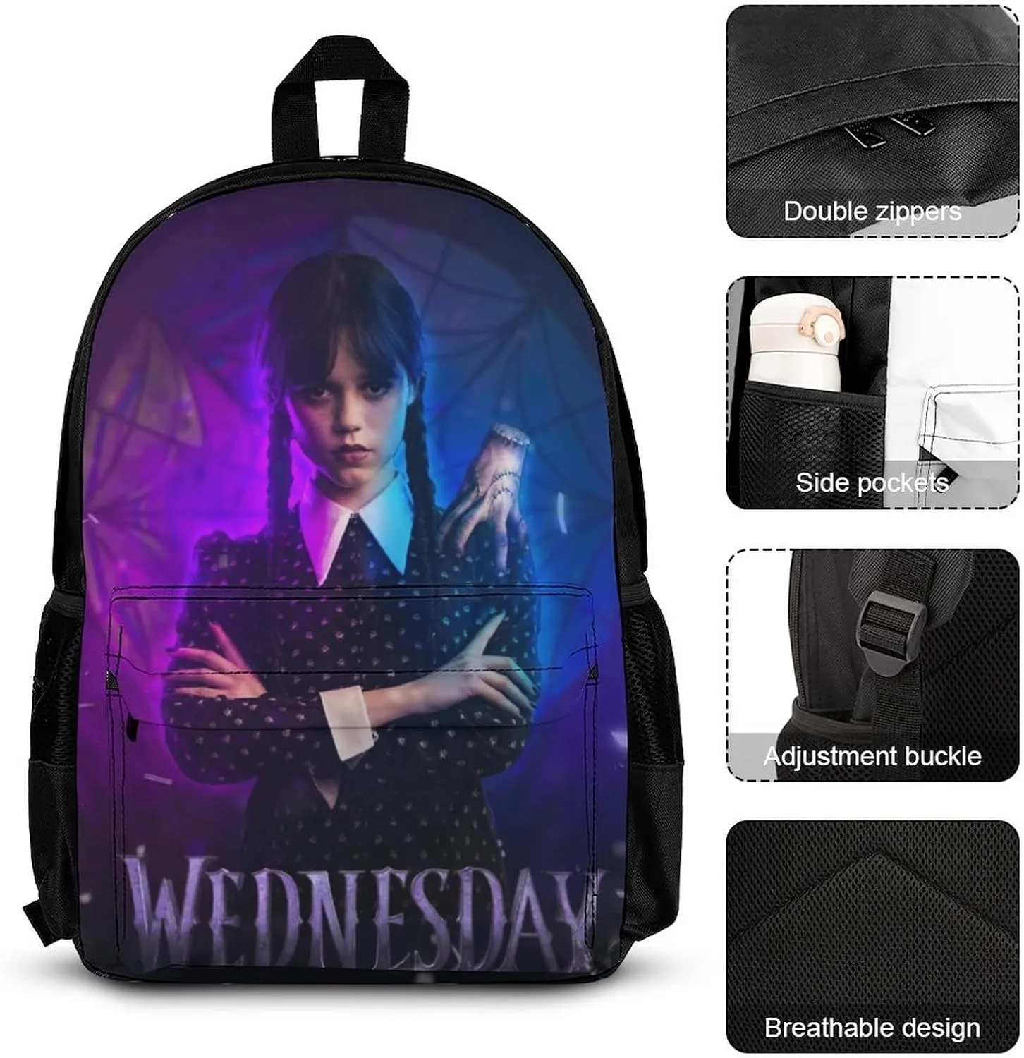 Portable Backpack Insulated Lunch Bag Pencil Case 3 Piece Set For Men Teen Backpack Daypack Insulated Lunch Bag Pencil Pouch Backpack Set
