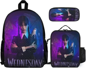 Portable Backpack Insulated Lunch Bag Pencil Case 3 Piece Set For Men Teen Backpack Daypack Insulated Lunch Bag Pencil Pouch Backpack Set