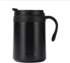 Portable Coffee Maker Travel Mug with Filter, 5.31 inch Height, Hot and Cold Insulated, Black