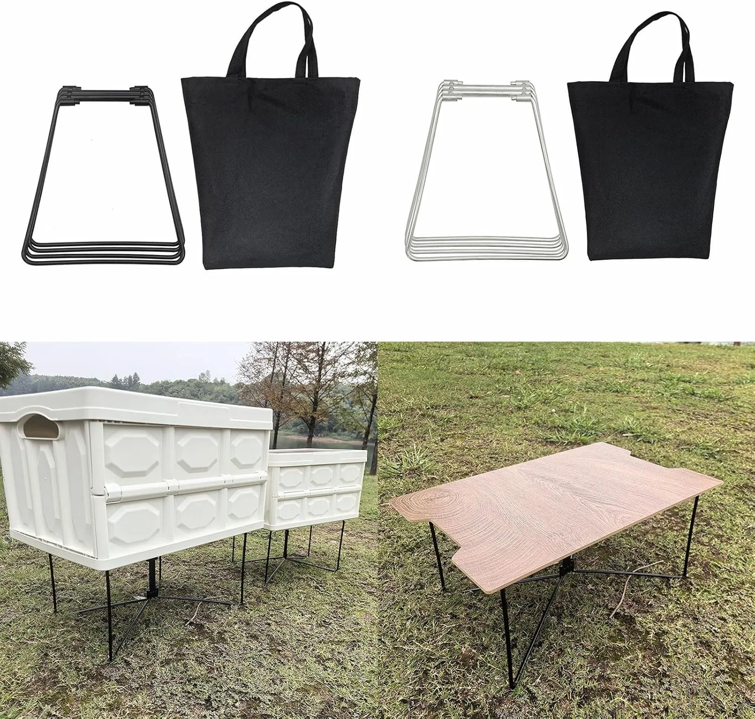 Portable Folding Coolers Stand Camping Foldable Metal Stand Storage Box Bracket Outdoor Picnics Accessories Enduring