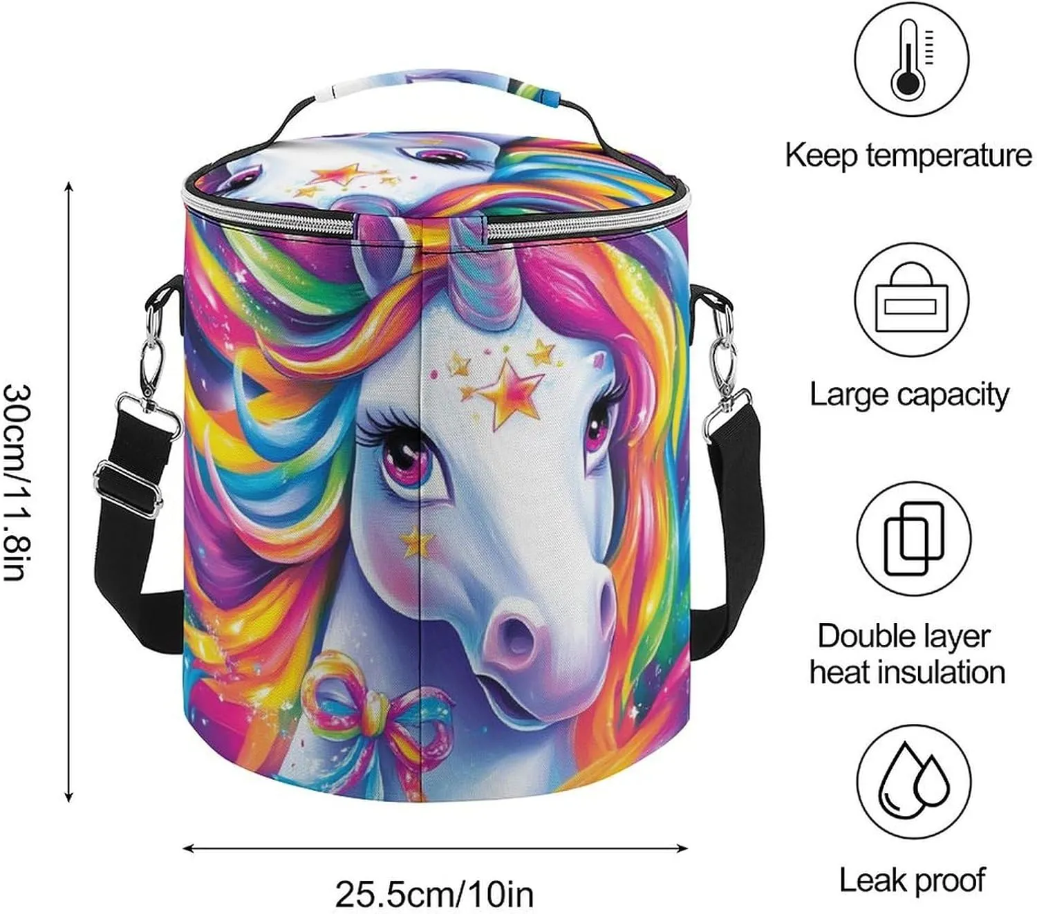 Portable Insulated Cooling Pack with Smooth Zipper and Handle for Beach, Picnic