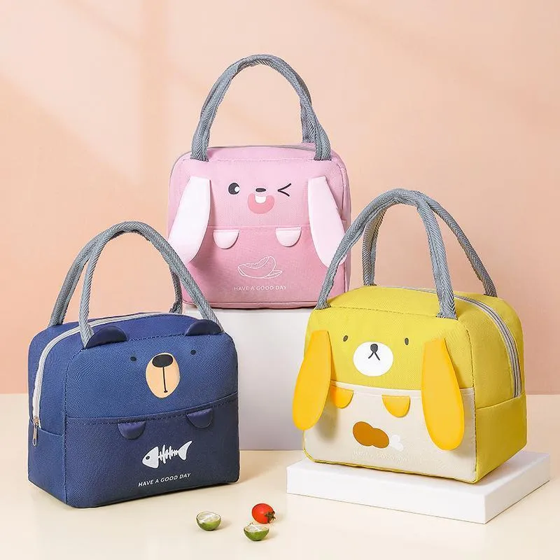 Portable Insulated Thermal Cooler Cartoon Lunchbox Tote Picnic Bento Storage Bag