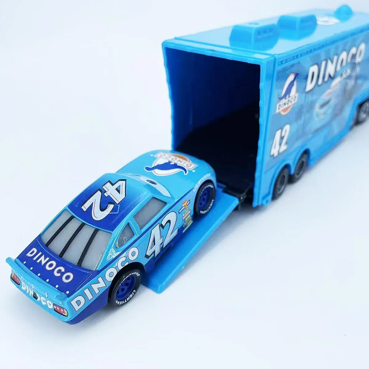 Portable Mini Toy Car and Truck Set 1:55 Diecast Model Metal Body Racers for Preschool Kids Ages 3  Years (42)