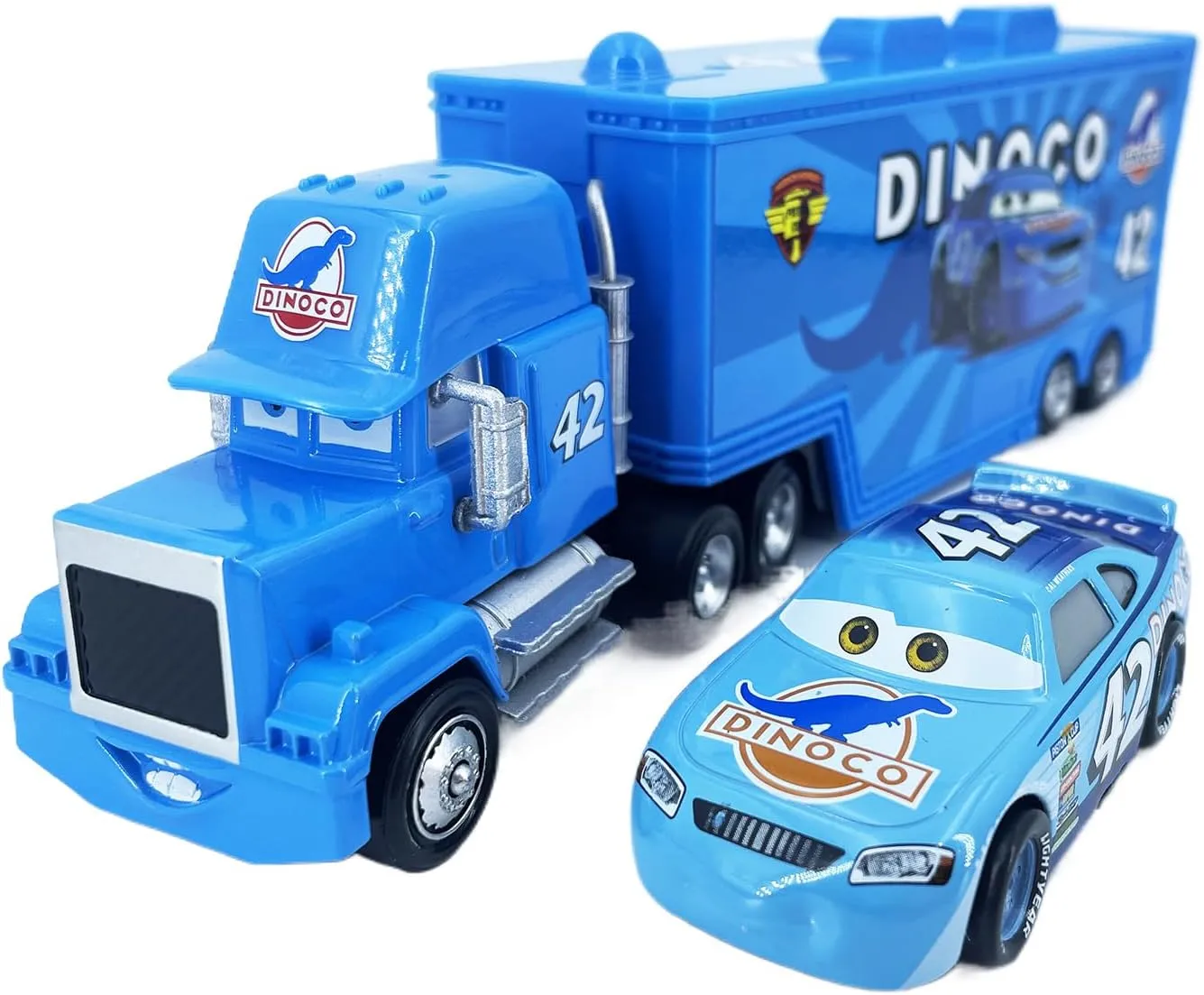 Portable Mini Toy Car and Truck Set 1:55 Diecast Model Metal Body Racers for Preschool Kids Ages 3  Years (42)