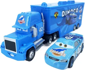 Portable Mini Toy Car and Truck Set 1:55 Diecast Model Metal Body Racers for Preschool Kids Ages 3  Years (42)