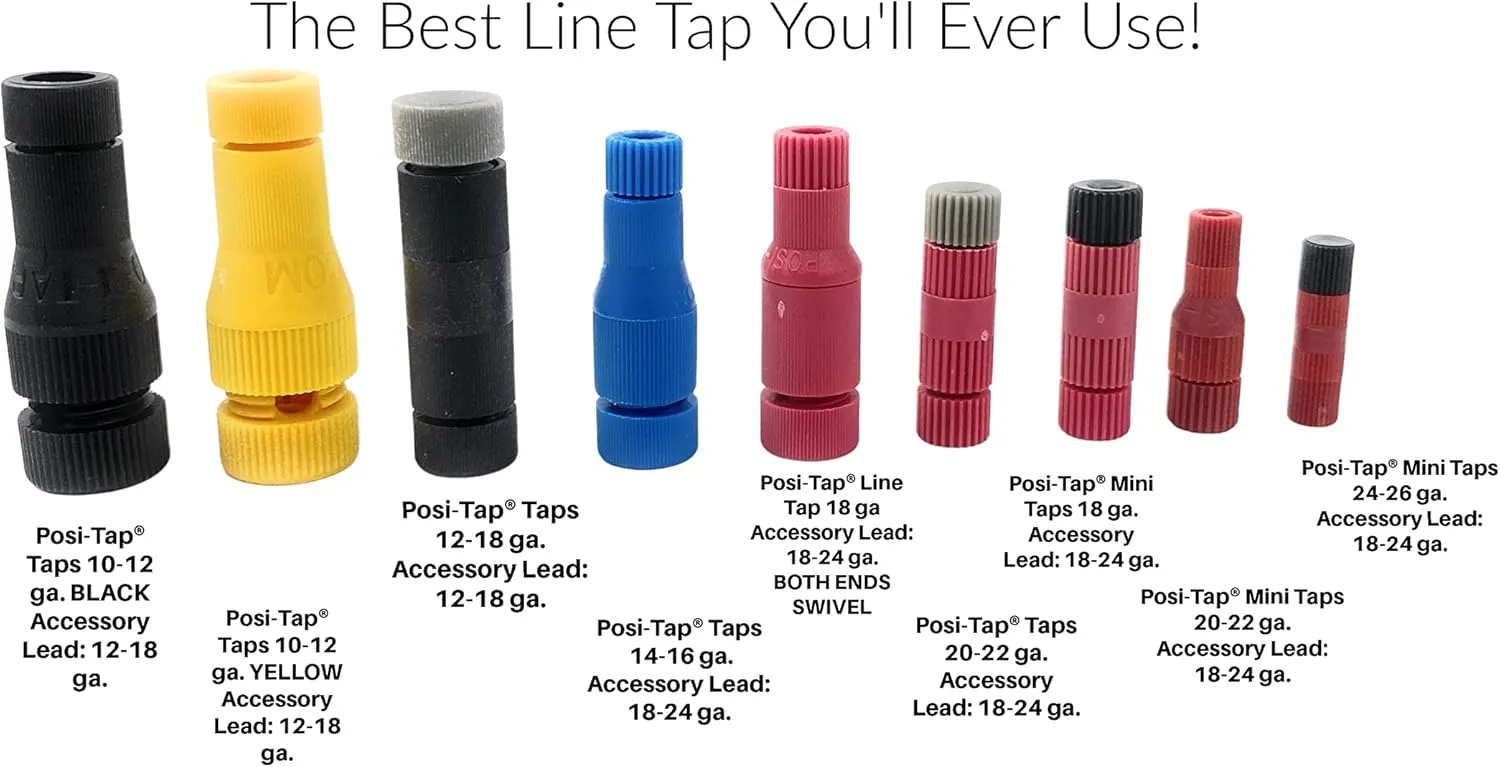 Posi-Tap taps 10-12 ga.Black. Pack of 15. Posi Taps The Best Line Tap Youll Ever Use! (Choose Your Gauge Size and Amount) (15, 10-12 black)