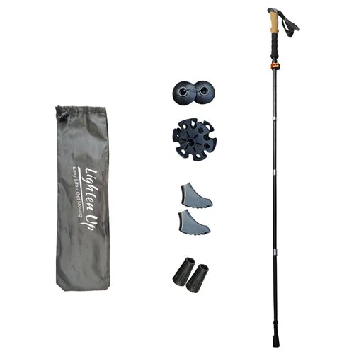 Premium Adjustable Trekking Pole – Multifunctional Ultralight Aluminum Hiking Stick, Folding Alpenstock, Outdoor Camping Survival Tool, Adjustable Length, Durable Aircraft Alloy