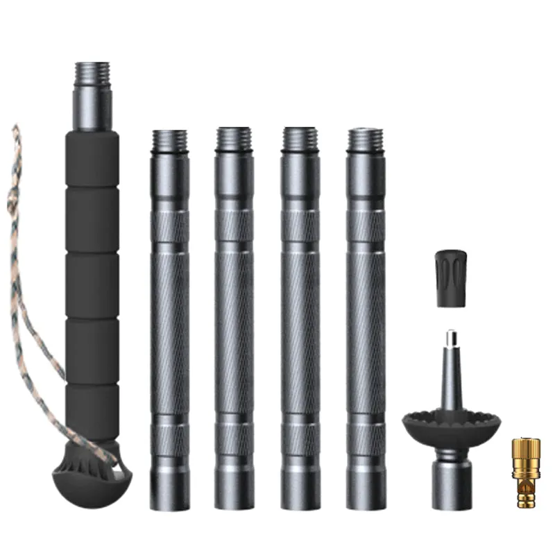 Premium Adjustable Trekking Pole – Multifunctional Ultralight Aluminum Hiking Stick, Folding Alpenstock, Outdoor Camping Survival Tool, Adjustable Length, Durable Aircraft Alloy
