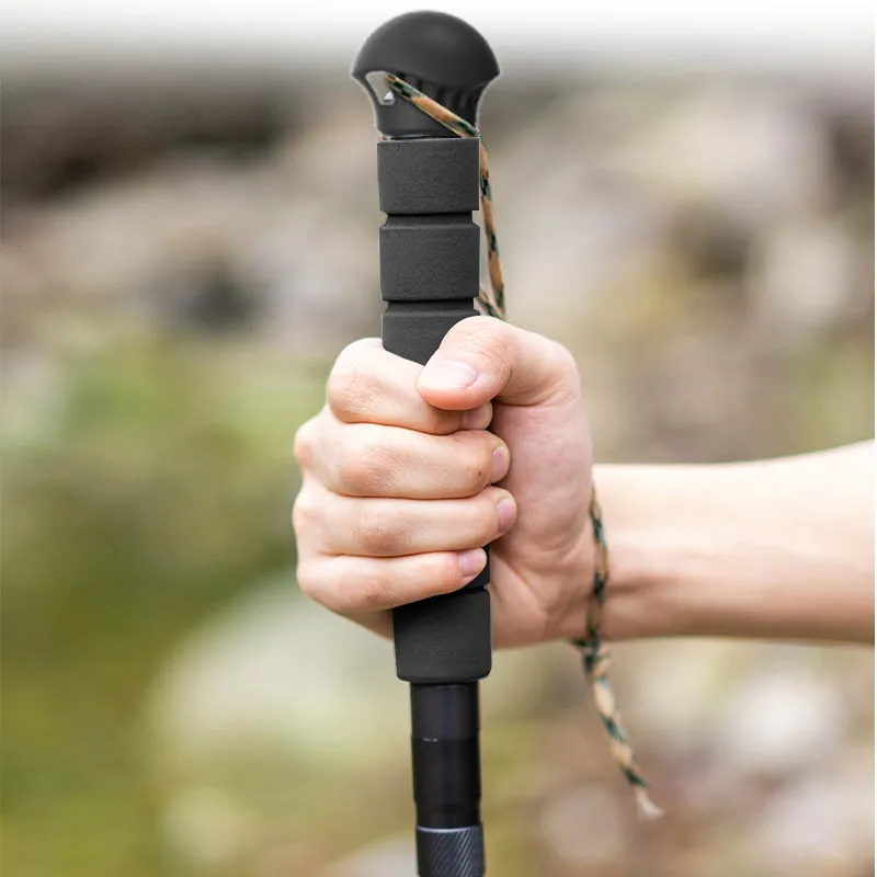 Premium Adjustable Trekking Pole – Multifunctional Ultralight Aluminum Hiking Stick, Folding Alpenstock, Outdoor Camping Survival Tool, Adjustable Length, Durable Aircraft Alloy