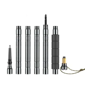 Premium Adjustable Trekking Pole – Multifunctional Ultralight Aluminum Hiking Stick, Folding Alpenstock, Outdoor Camping Survival Tool, Adjustable Length, Durable Aircraft Alloy