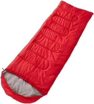 Premium Insulated Sleeping Bag for Adults | Ultra-Warm and Cozy | Outdoor Comfort | Vibrant Red | Lightweight 950g