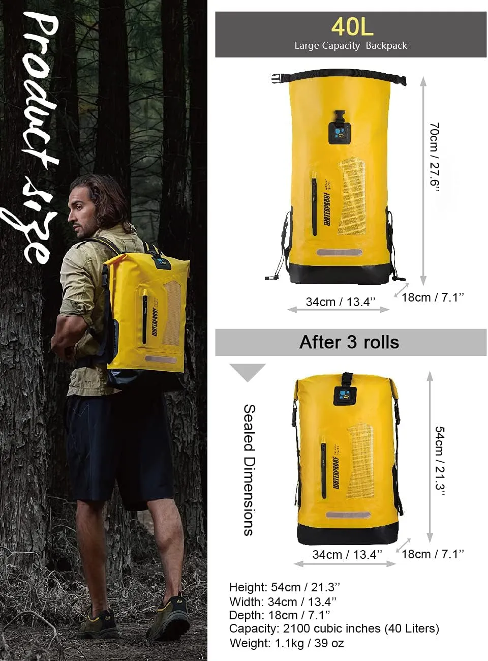 Premium Waterproof Dry Bag Backpack - 30L