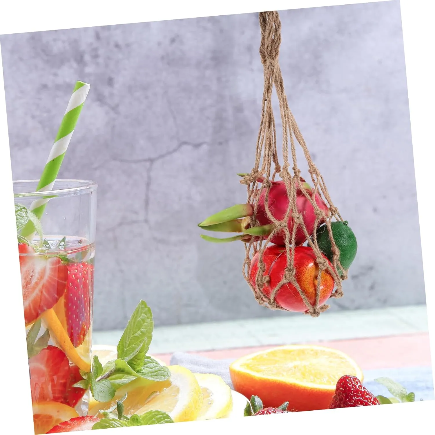 PRETYZOOM 3pcs Rope Woven Mesh Bag Mesh Grocery Bag Vegetable Storage Bags Vegetable Bags Grocery Reusable Woven