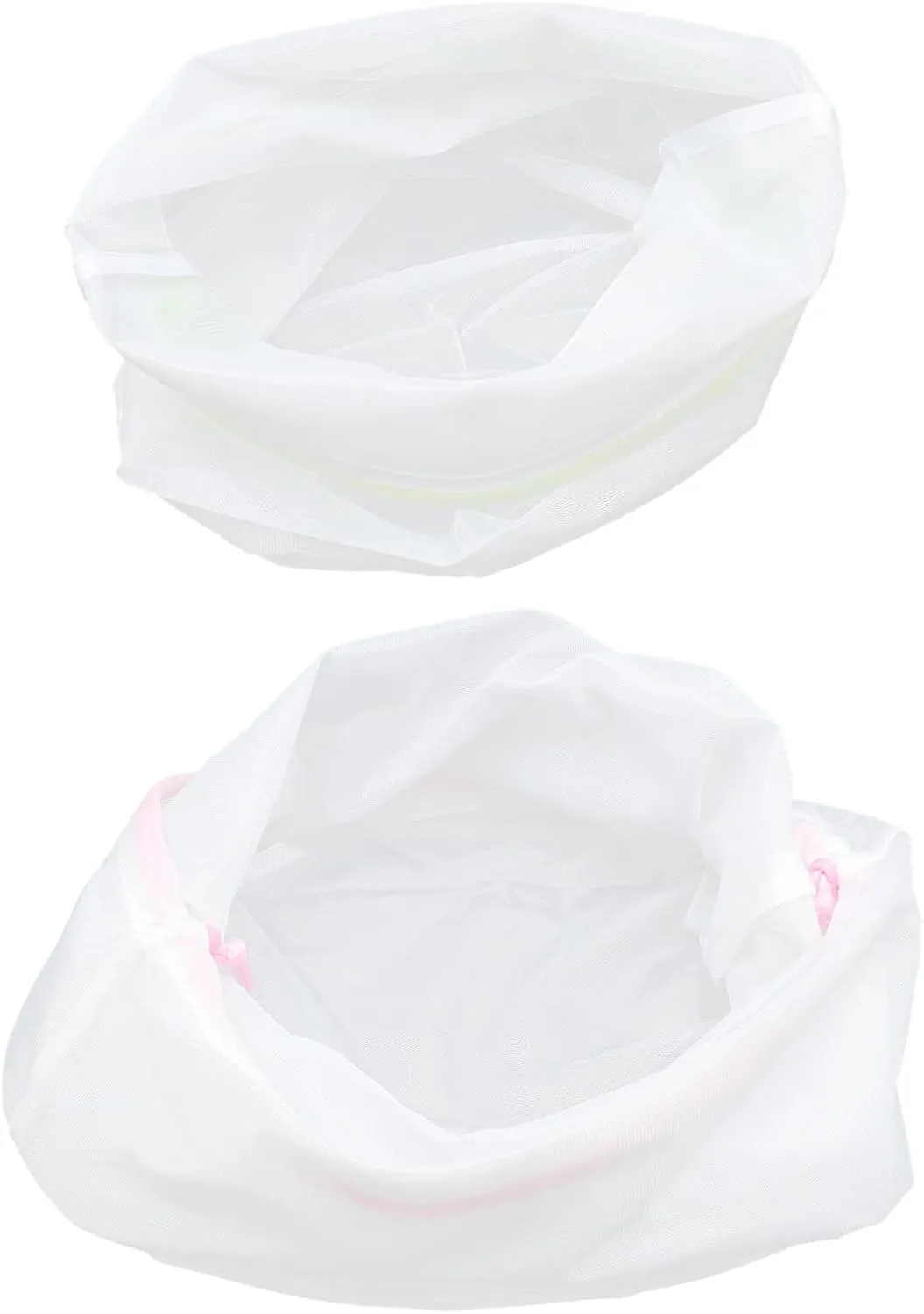 PRETYZOOM Foldable Laundry Bag Set Mesh Delicate Wash Bag for Travel Camping Drawstring Closure