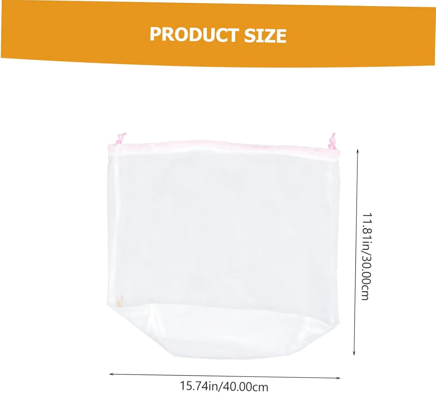 PRETYZOOM Foldable Laundry Bag Set Mesh Delicate Wash Bag for Travel Camping Drawstring Closure