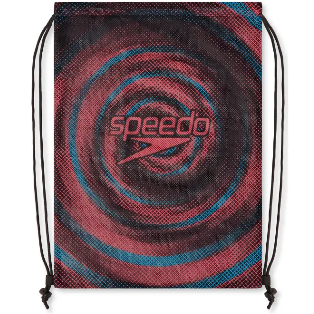 Printed Mesh bag (Black/Picton Blue/Siren red)