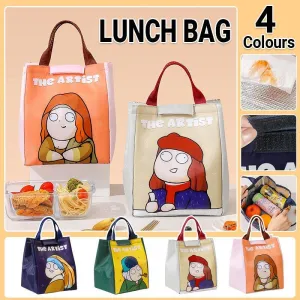 Printing Thermal Insulated Portable Lunch Bag Large Capacity Picnic Box Kids