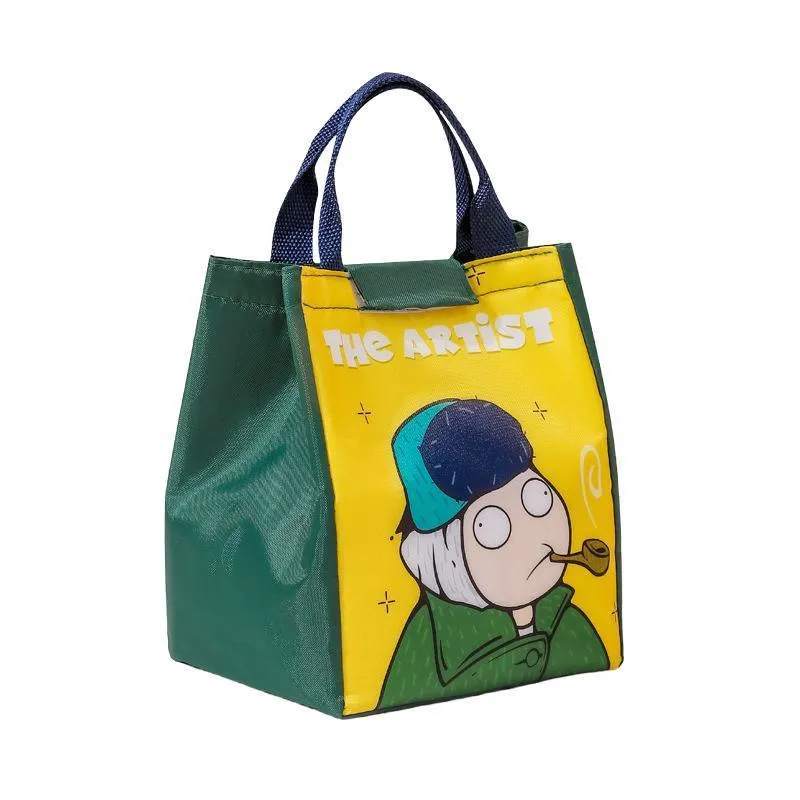 Printing Thermal Insulated Portable Lunch Bag Large Capacity Picnic Box Kids